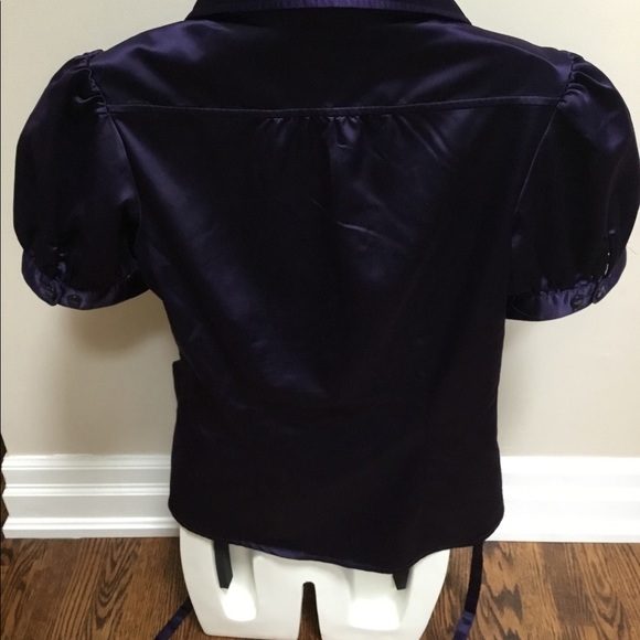 HM Purple Puff Sleeve Blouse - Picture 3 of 5